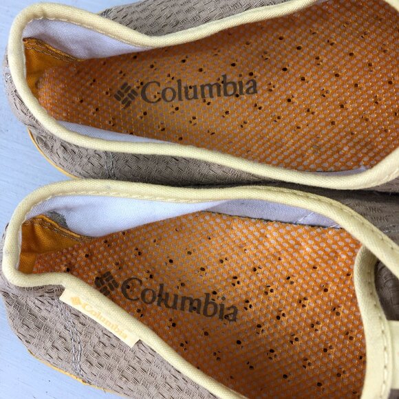Columbia Women's Size 12 Vulc N Vent Lace Canvas II Brown Yellow Sneakers Shoes - Picture 10 of 11